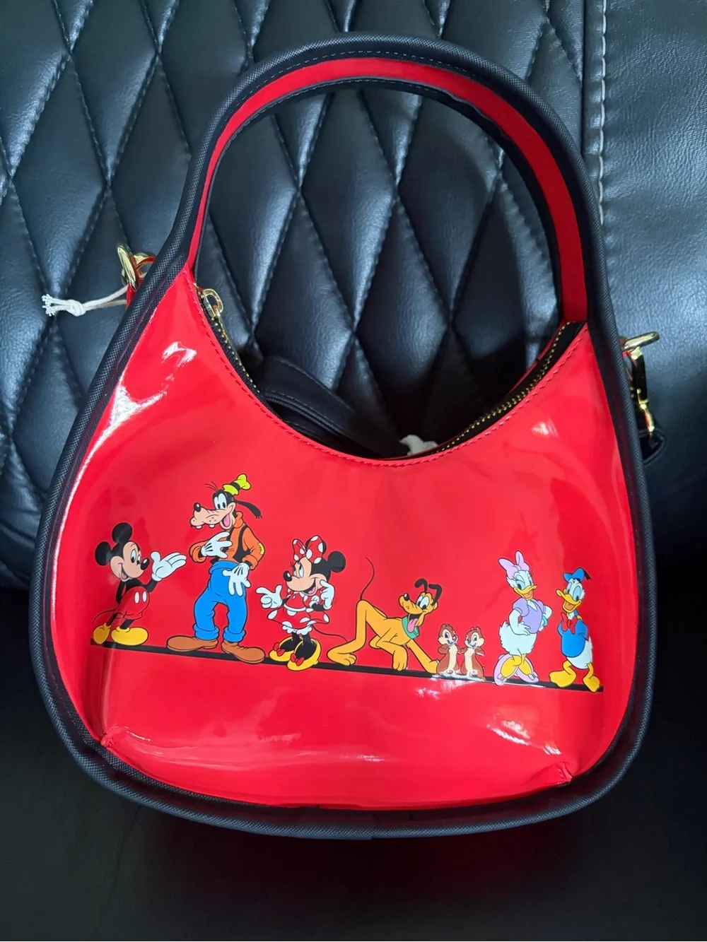 Loungefly Red Patent Disney Character Hobo Bag